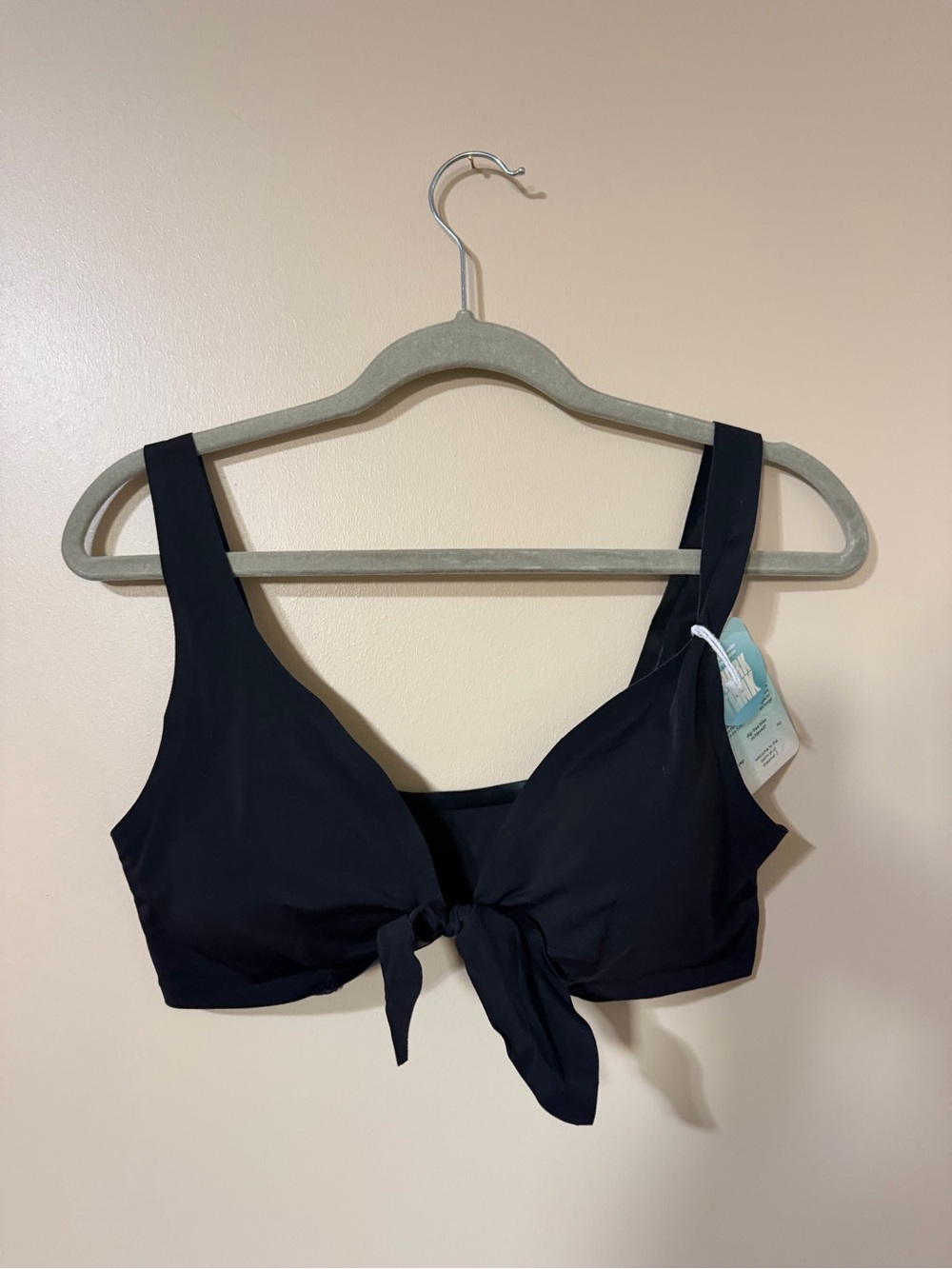 Women’s Tie-Front Swim Top - Black